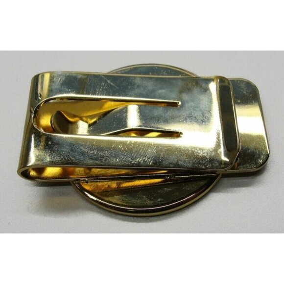 Money Clip "United States Navy" Cash ID Holder Gold Tone - Picture 7 of 8